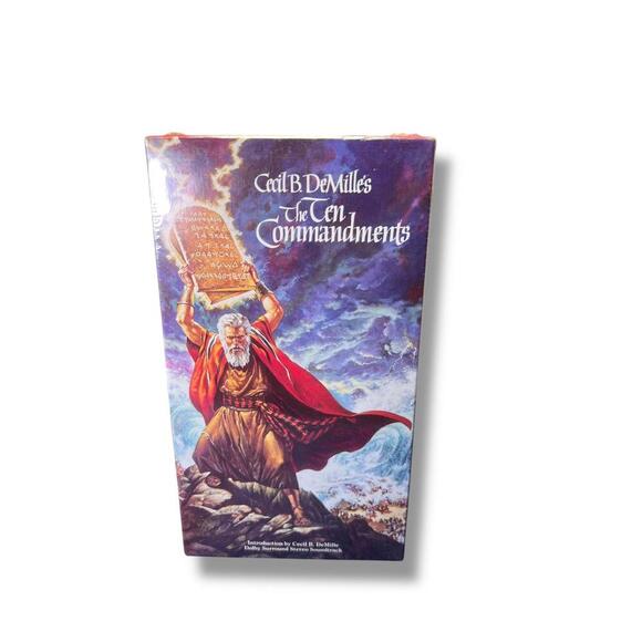 The Ten Commandments (1956) VHS Sealed – Cecil B. DeMille, Paramount 1990 - Picture 1 of 6